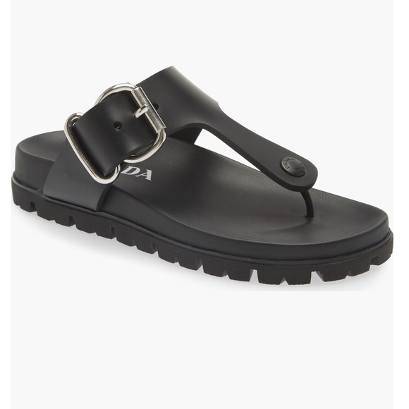 Women's Prada Fussbet Buckle Thong Sandals size 10 (40) - Picture 1 of 15
